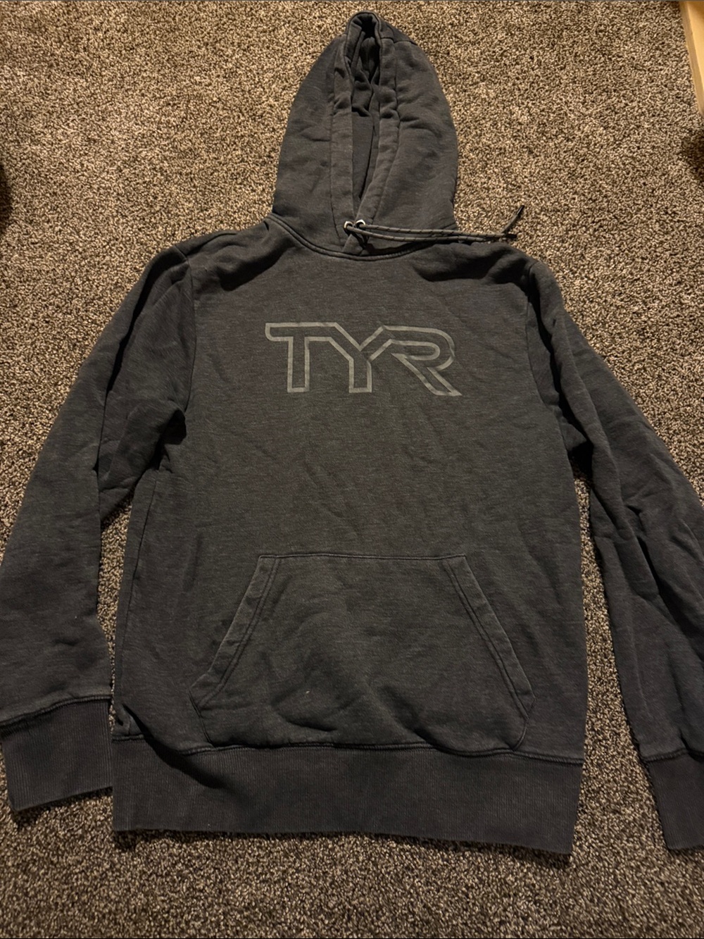 TYR Women’s Charcoal Black Logo Hoodie